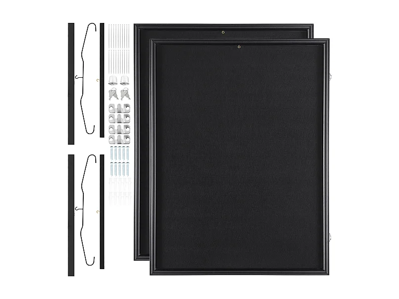 Display SucceBuy Vitrina para Camisetas 2 Peças, Dimensões 59 x 79 x 3.8cm, Caixa de Sombra para Camisetas com Fechadura