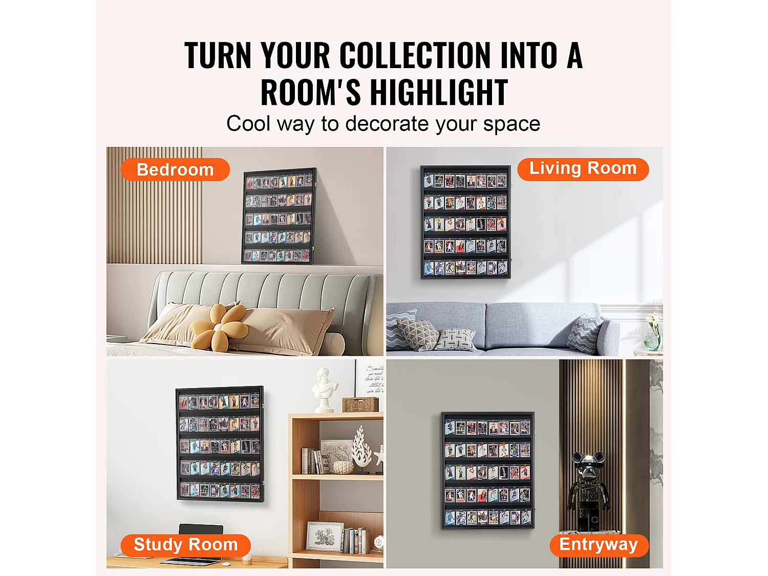 Présentoir SucceBuy 35 de Cartes de Sport Graduées, Taille 61.7 x 77.5 x 5.3cm et Protection UV à 98 %