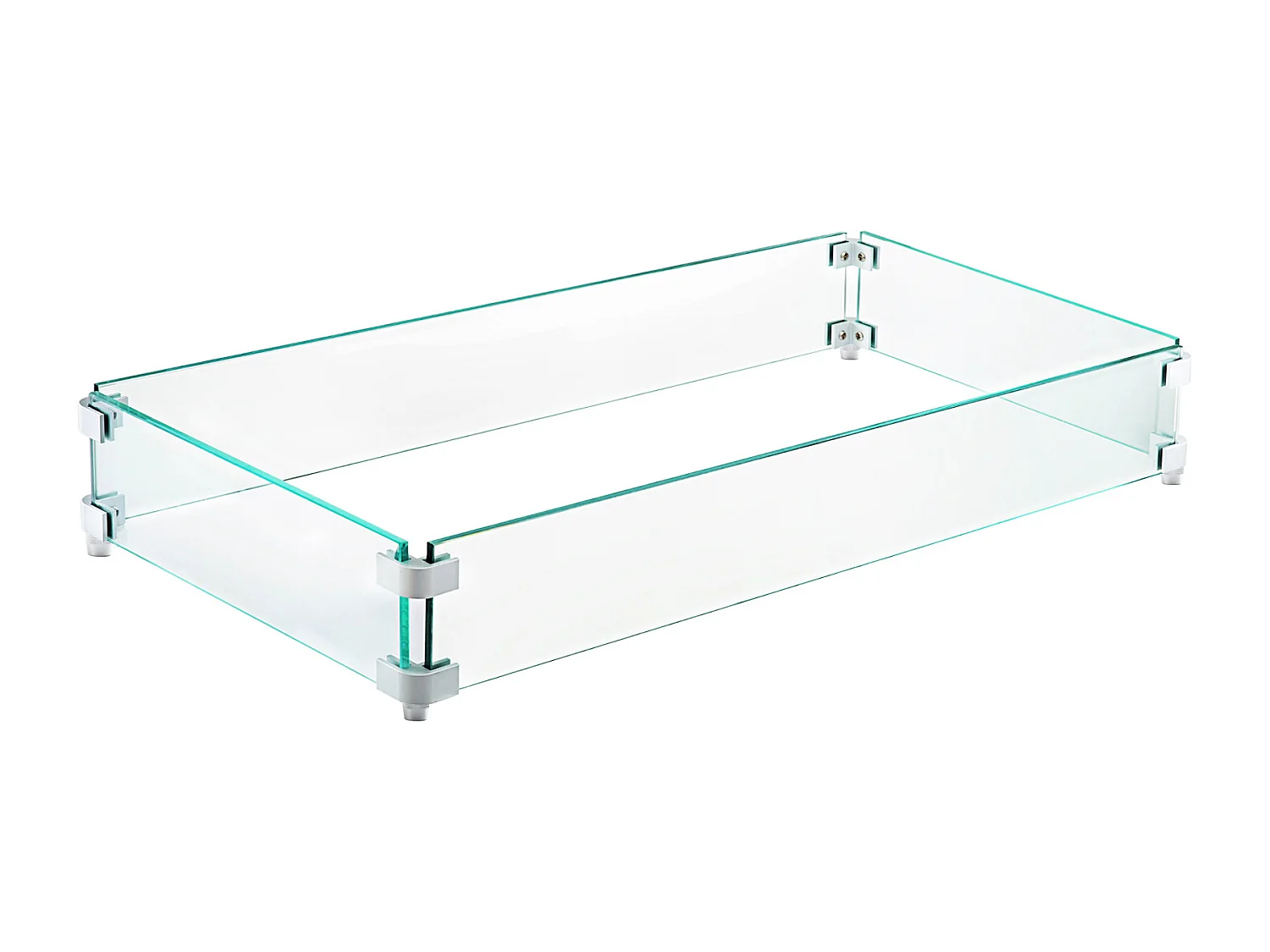 Pare-Vent en Verre Trempé pour Foyer SucceBuy, 965x267x152mm, PareVent de Protection contre le Vent