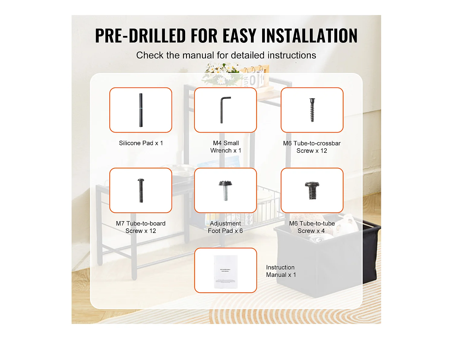 Support de Gamelle Surélevée Réglable pour Chiens SucceBuy, avec Rangement et Bols Surélevés