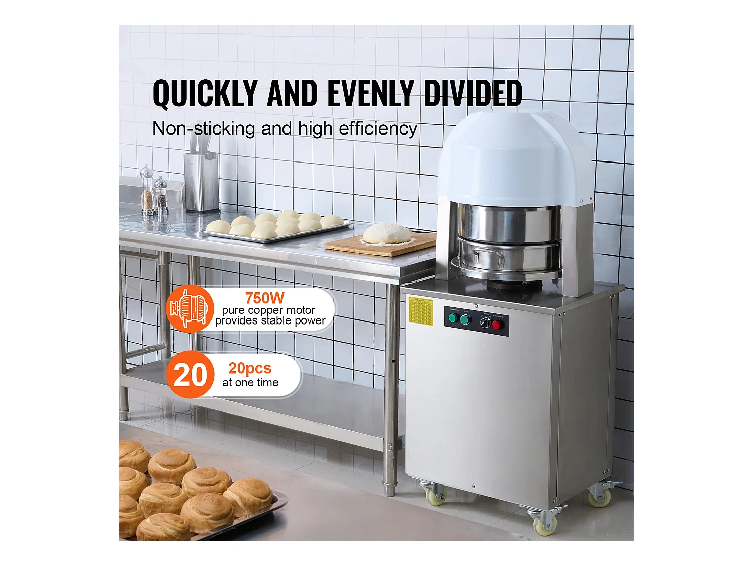 Diviseuse de Pâte Électrique SucceBuy, 20 Pièces, Automatique, pour Boulangerie
