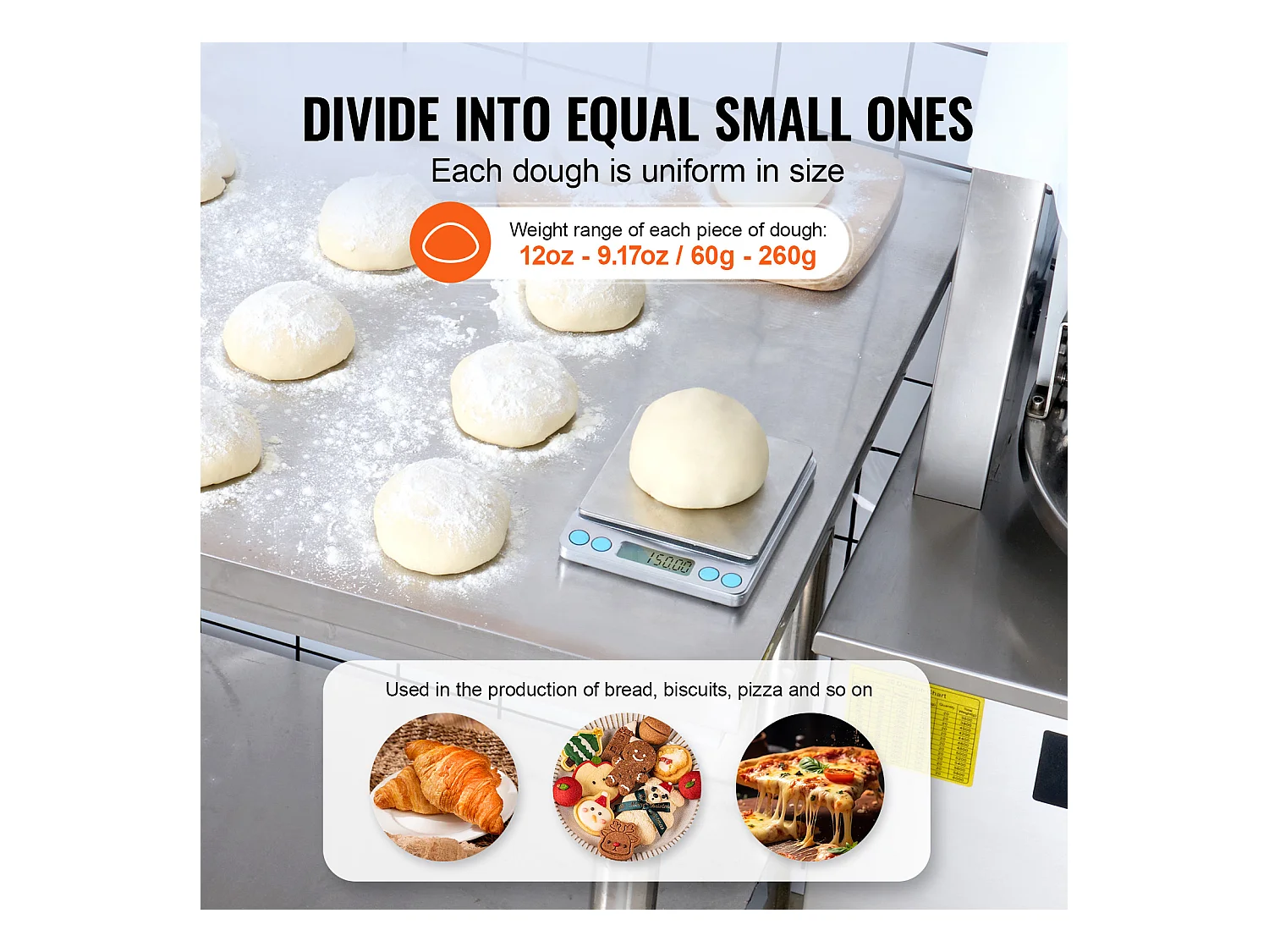 Diviseuse de Pâte Électrique SucceBuy, 20 Pièces, Automatique, pour Boulangerie