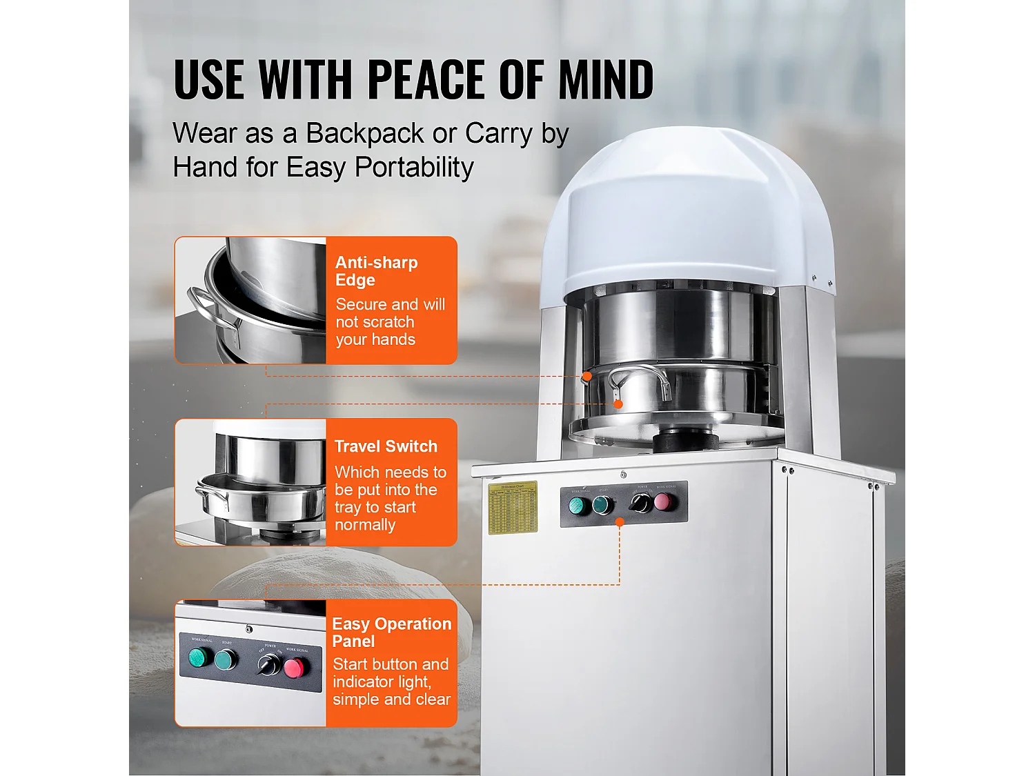 Diviseuse de Pâte Électrique SucceBuy, 20 Pièces, Automatique, pour Boulangerie