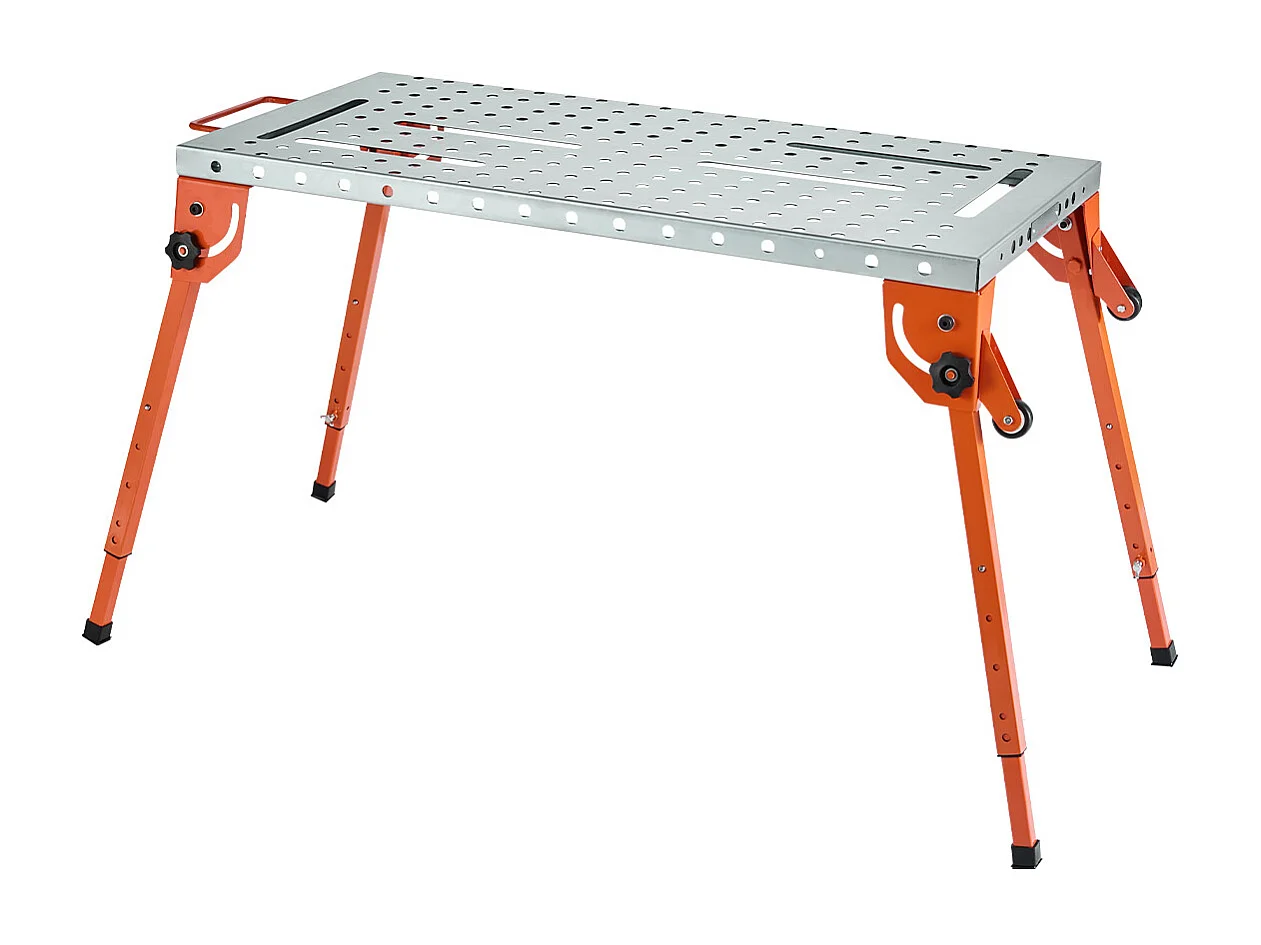 Tavolo da Saldatura, SucceBuy Tavolo da Saldatura 53.3 × 111.8 cm 227 kg Banco da Lavoro Pieghevole Regolabile in Altezza