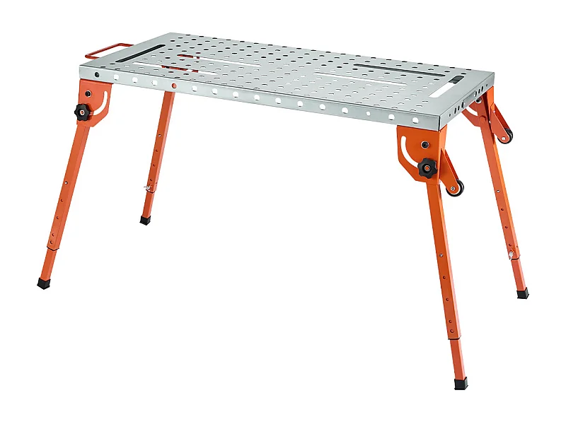 Tavolo da Saldatura, SucceBuy Tavolo da Saldatura 53.3 × 111.8 cm 227 kg Banco da Lavoro Pieghevole Regolabile in Altezza