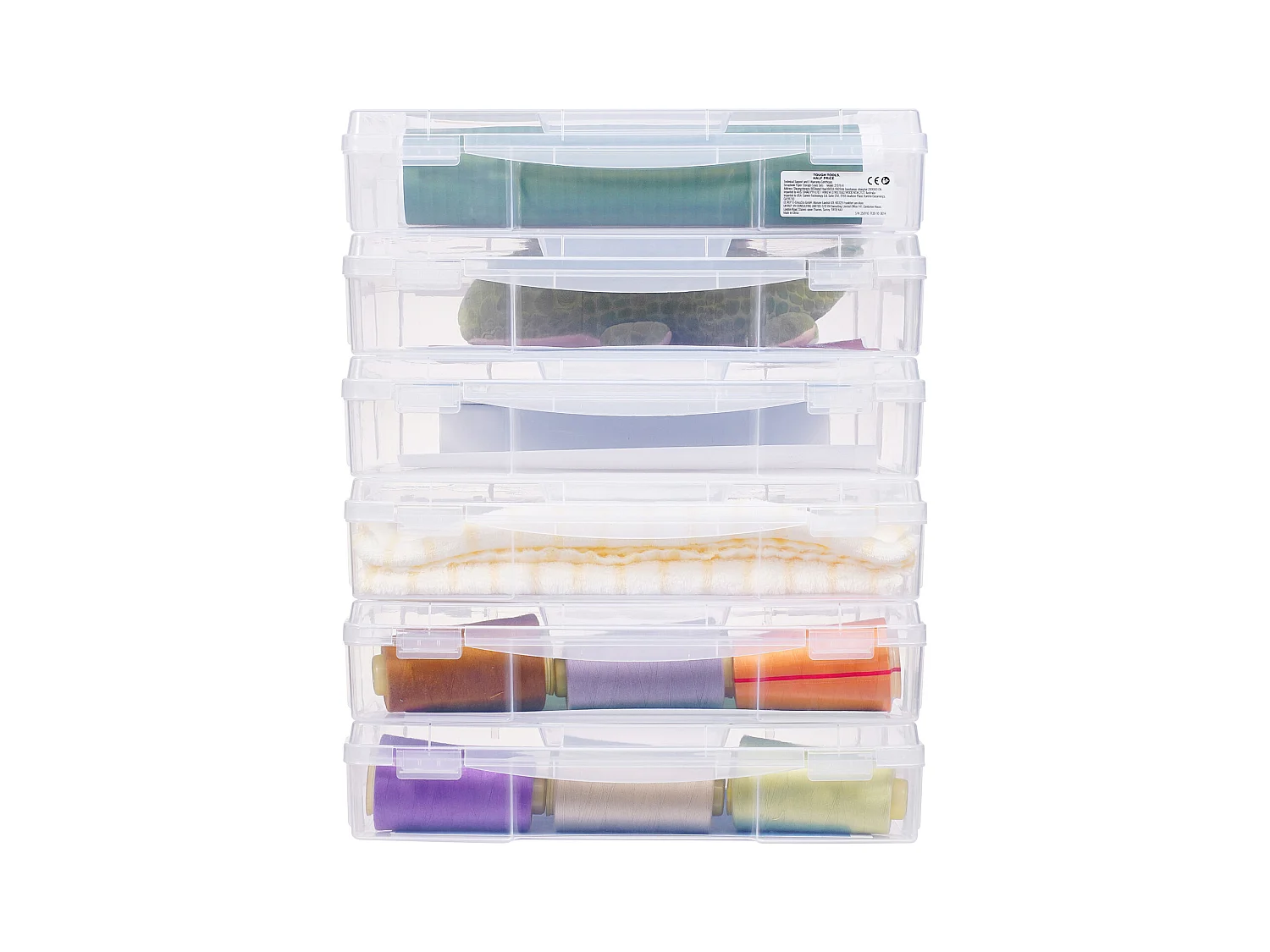 Boîtes de Rangement pour Papier de Scrapbooking SucceBuy, Boîtes de Jeux de Société Empilables en Plastique, Étui Transparent, Lot de 6