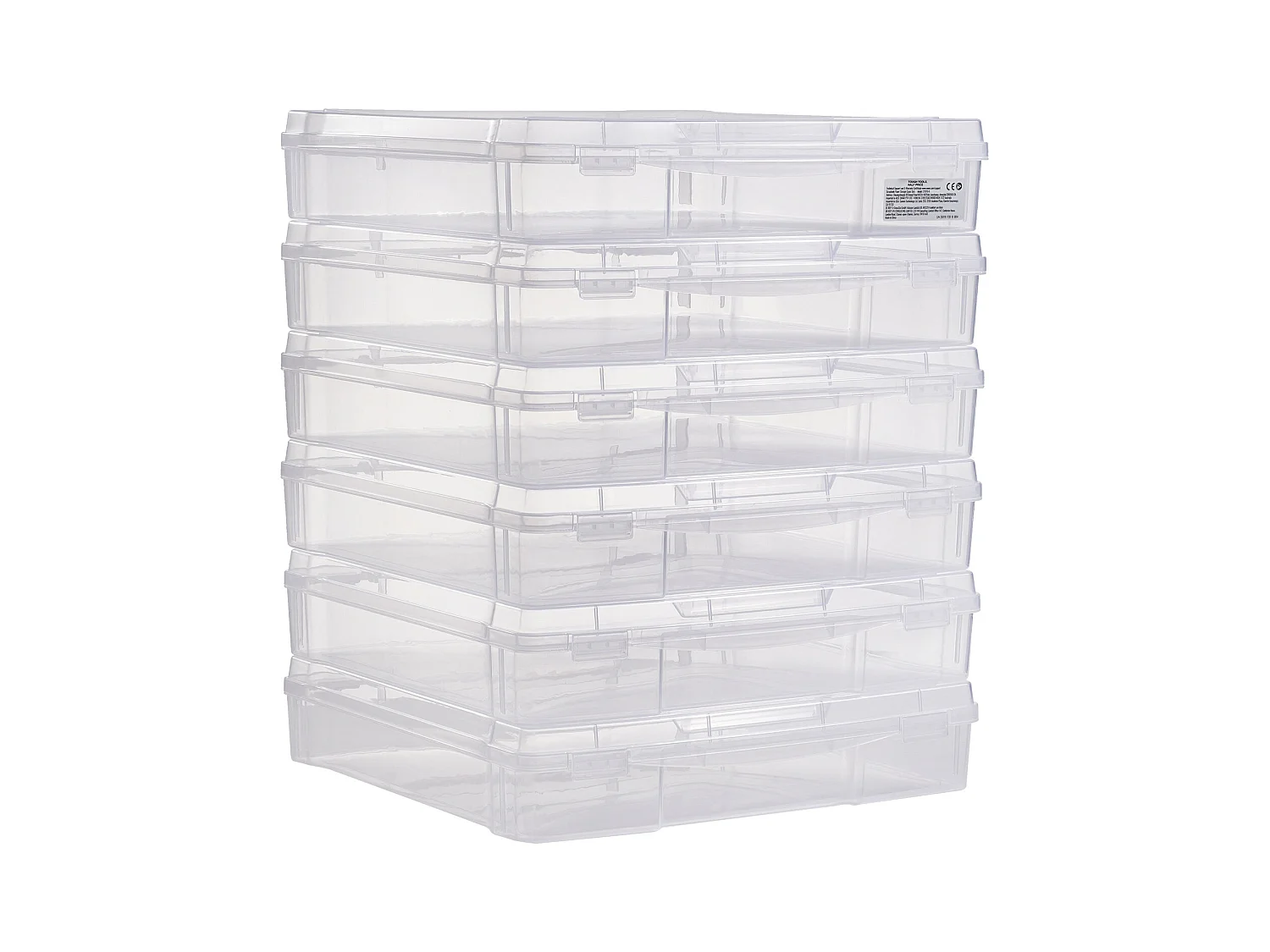 Boîtes de Rangement pour Papier de Scrapbooking SucceBuy, Boîtes de Jeux de Société Empilables en Plastique, Étui Transparent, Lot de 6