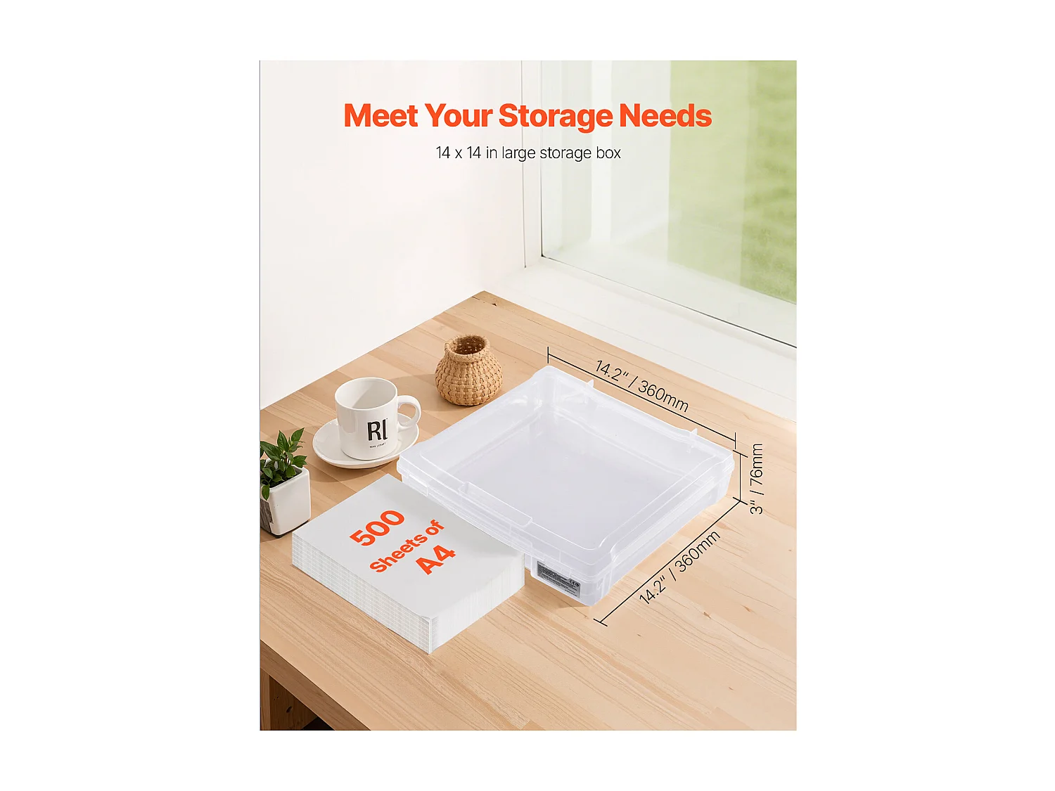 Boîtes de Rangement pour Papier de Scrapbooking SucceBuy, Boîtes de Jeux de Société Empilables en Plastique, Étui Transparent, Lot de 6