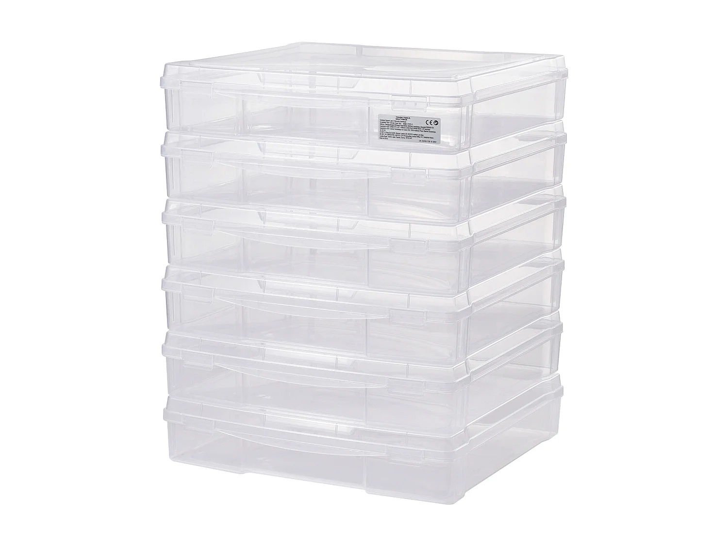 Boîtes de Rangement pour Papier de Scrapbooking SucceBuy, Boîtes de Jeux de Société Empilables en Plastique, Étui Transparent, Lot de 6