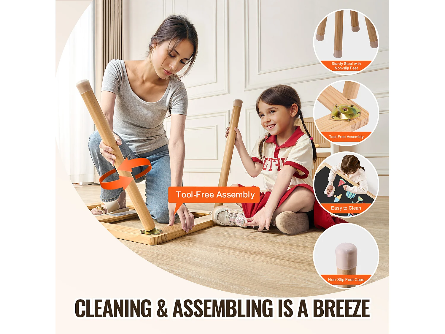 SucceBuy Ensemble de Table et 2 Chaises Sensorielles pour Enfants avec 2 Bacs, 1 x Table Sensorielle avec 2 Tabourets