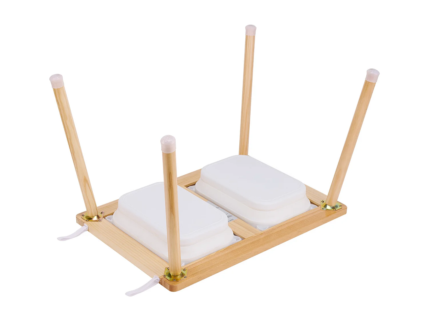 SucceBuy Ensemble de Table et 2 Chaises Sensorielles pour Enfants avec 2 Bacs, 1 x Table Sensorielle avec 2 Tabourets