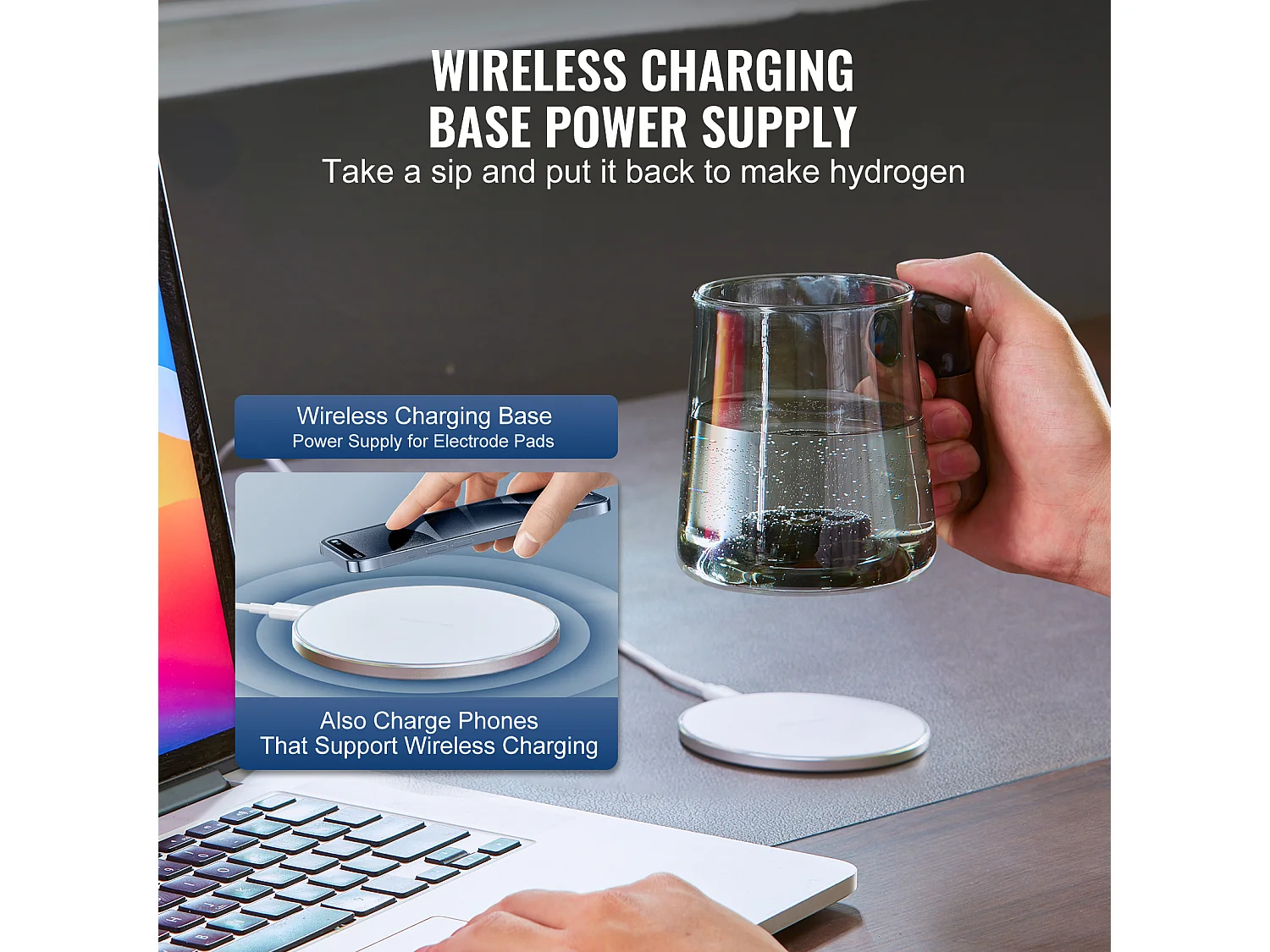 Gobelet à Eau Hydrogène SucceBuy, 400 ml, Générateur SPE, Machine Ioniseur