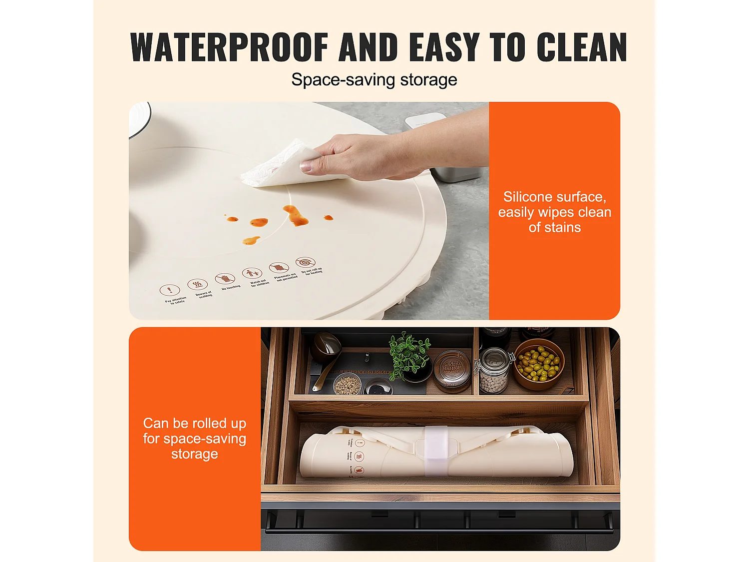 Plateau Chauffant Électrique Enroulable SucceBuy, avec Contrôle de la Température, pour Buffet