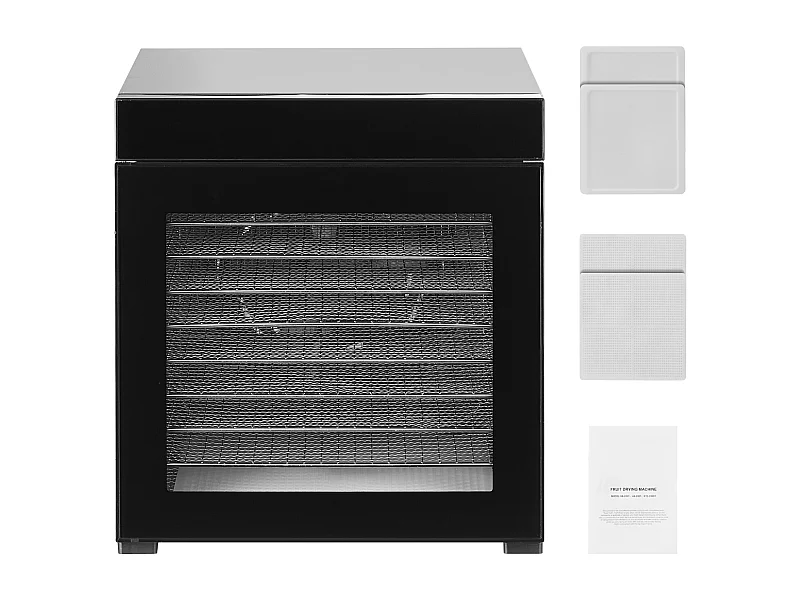 Disidratatore di Alimenti SucceBuy, 10 Vassoi in Acciaio Inox, 1000W, per l'Asciugatura di Carne e Frutta