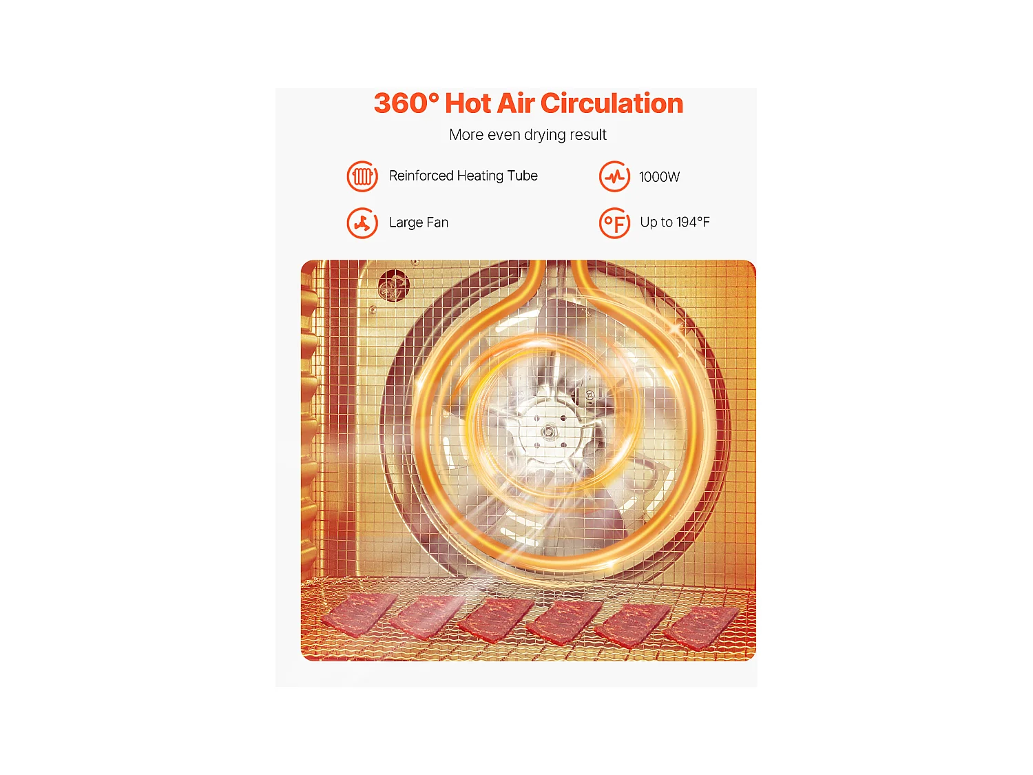 Déshydrateur Alimentaire SucceBuy, 10 Plateaux-Acier Inoxydable, 1000W, pour le Séchage Saccadé et de Fruit