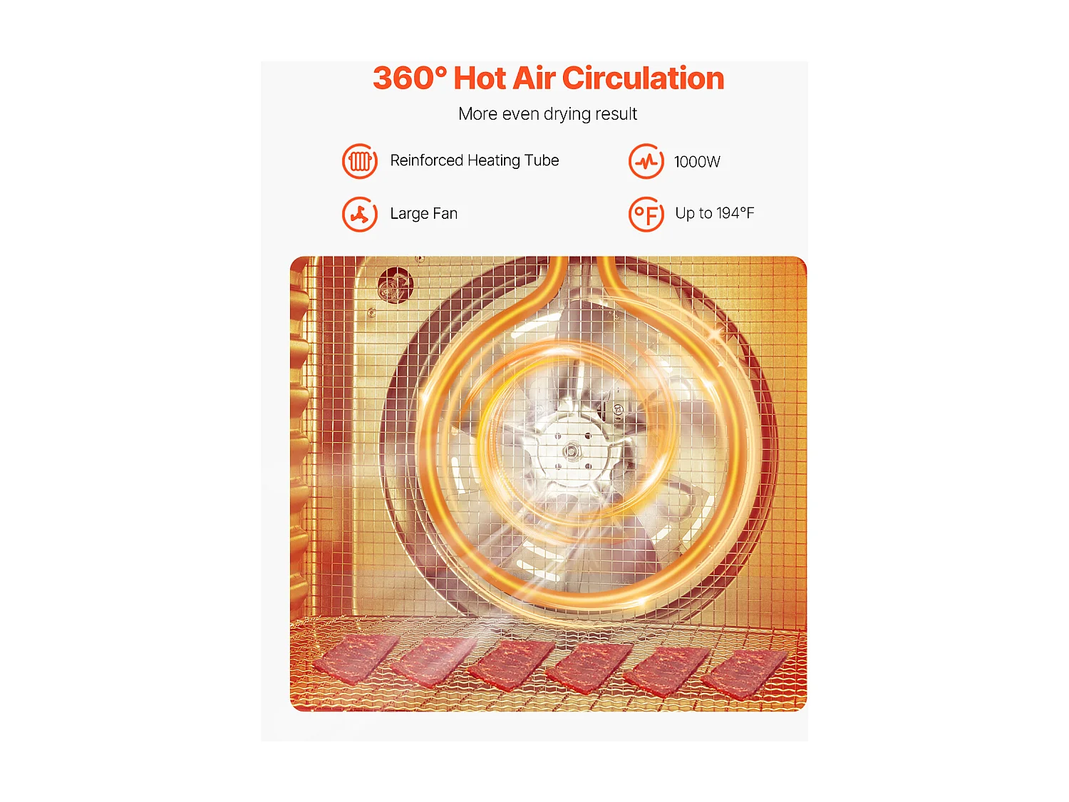 Déshydrateur Alimentaire SucceBuy, 10 Plateaux-Acier Inoxydable, 1000W, pour le Séchage Saccadé et de Fruit