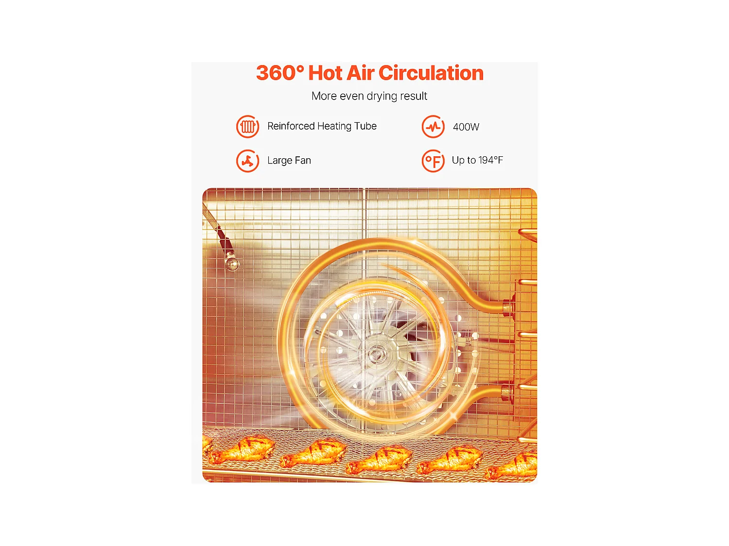 Déshydrateur Alimentaire SucceBuy, 6 Plateaux-Acier Inoxydable, 400W, pour le Séchage Saccadé et de Fruit