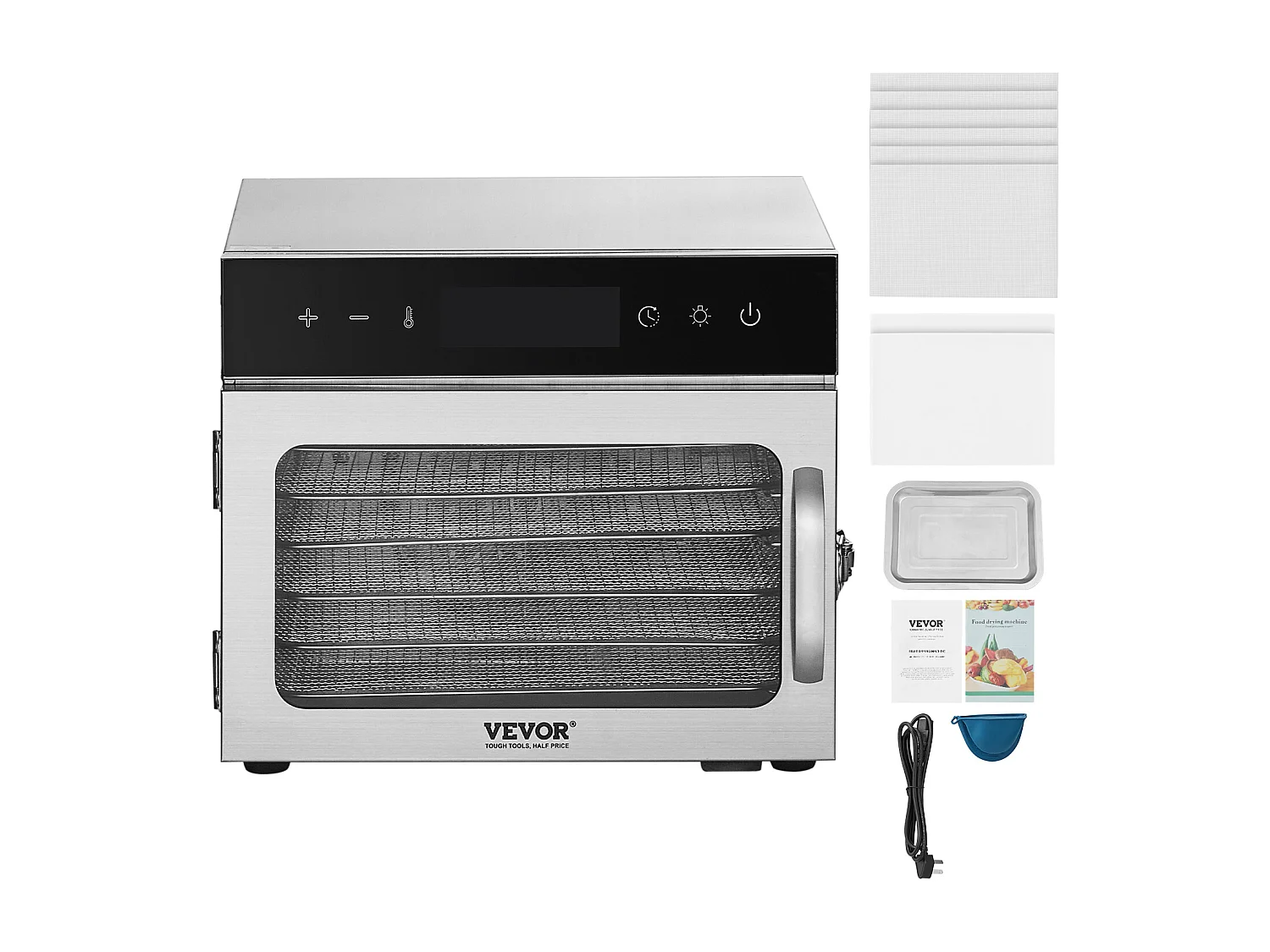 Déshydrateur Alimentaire SucceBuy, 6 Plateaux-Acier Inoxydable, 400W, pour le Séchage Saccadé et de Fruit