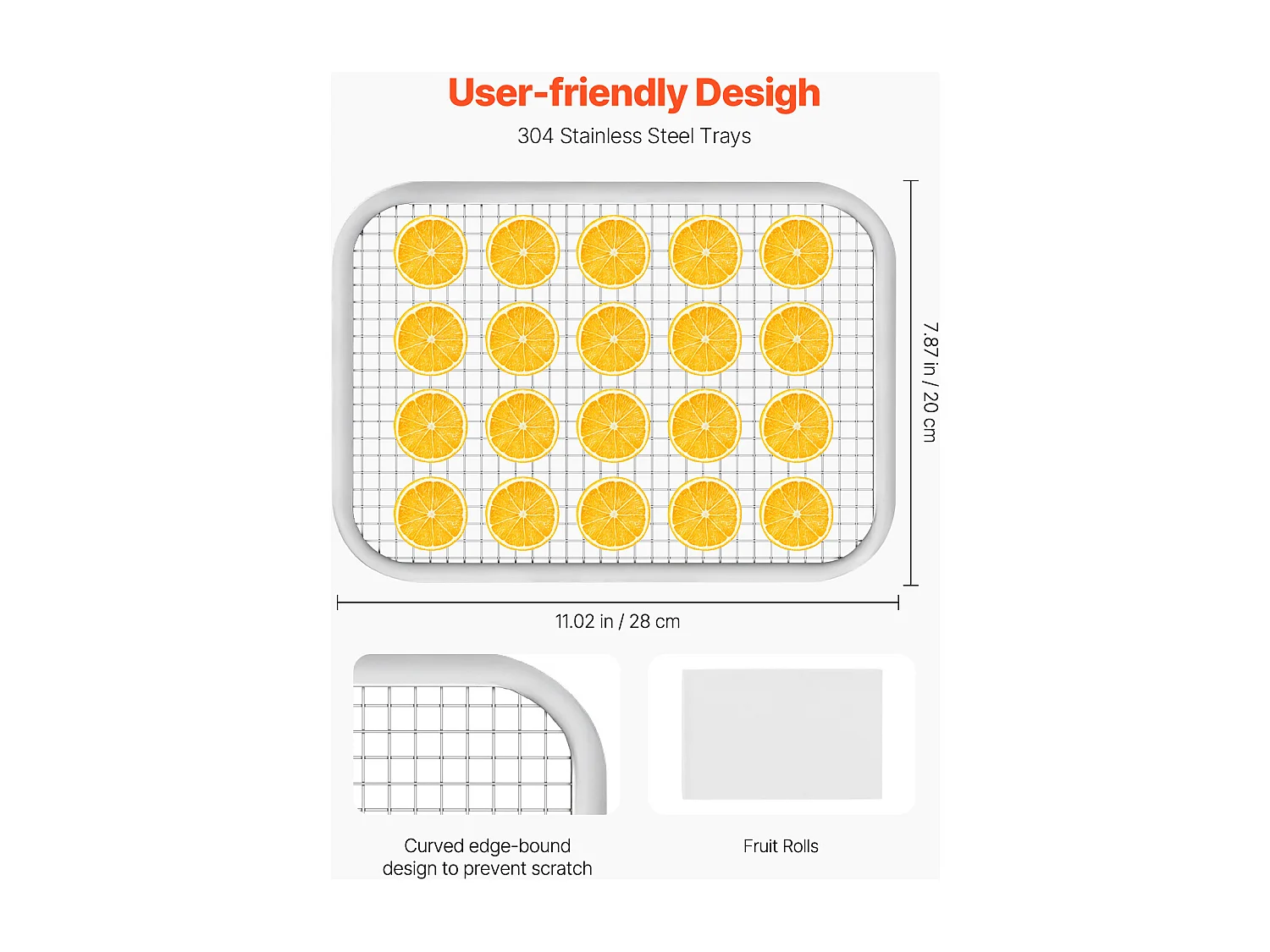 Déshydrateur Alimentaire SucceBuy, 6 Plateaux-Acier Inoxydable, 400W, pour le Séchage Saccadé et de Fruit