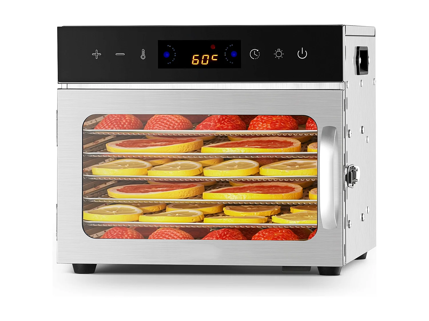 Déshydrateur Alimentaire SucceBuy, 6 Plateaux-Acier Inoxydable, 400W, pour le Séchage Saccadé et de Fruit