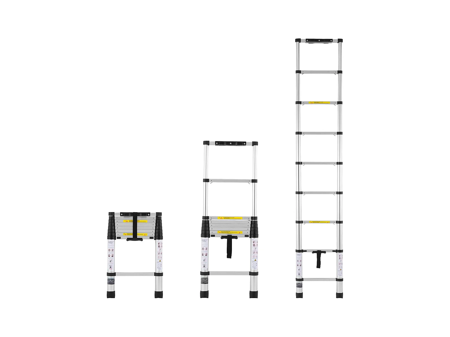 Telescopische Ladder SucceBuy, 259,1 cm, Draagvermogen 170 kg, Lichtgewicht en Veelzijdig voor Thuis- en Professioneel Gebruik