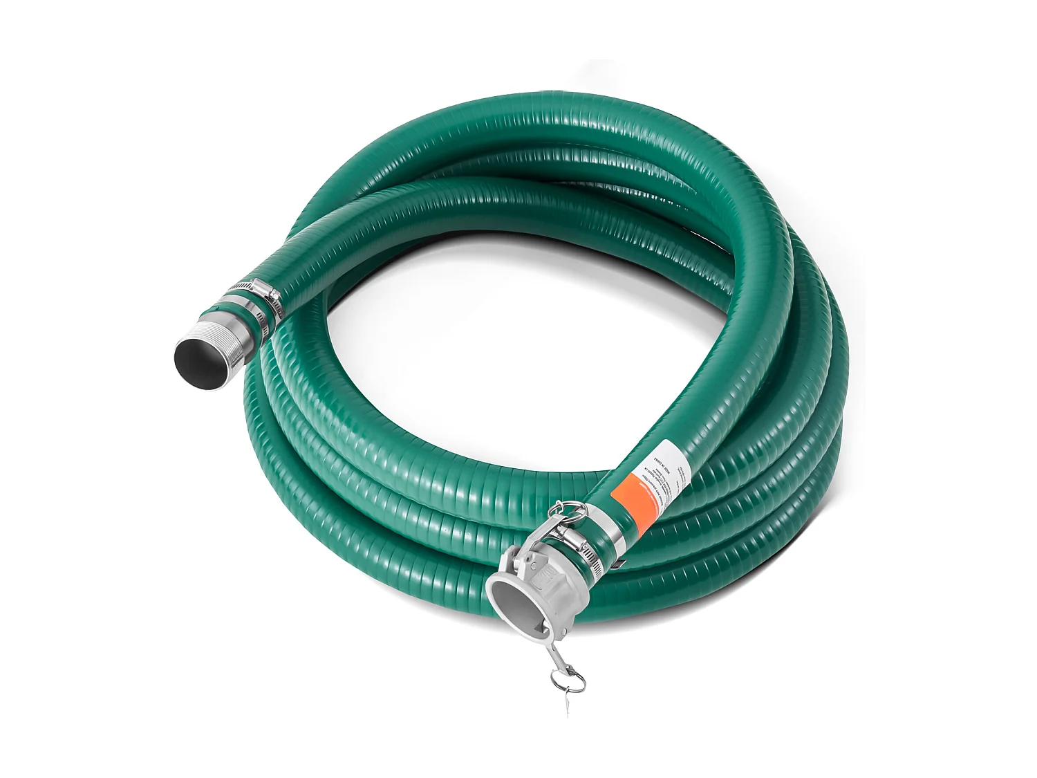 Manguera de Aspiración SucceBuy, 50,8 mm x 6,1 m, Kit de Calidad Verde, con Conectores