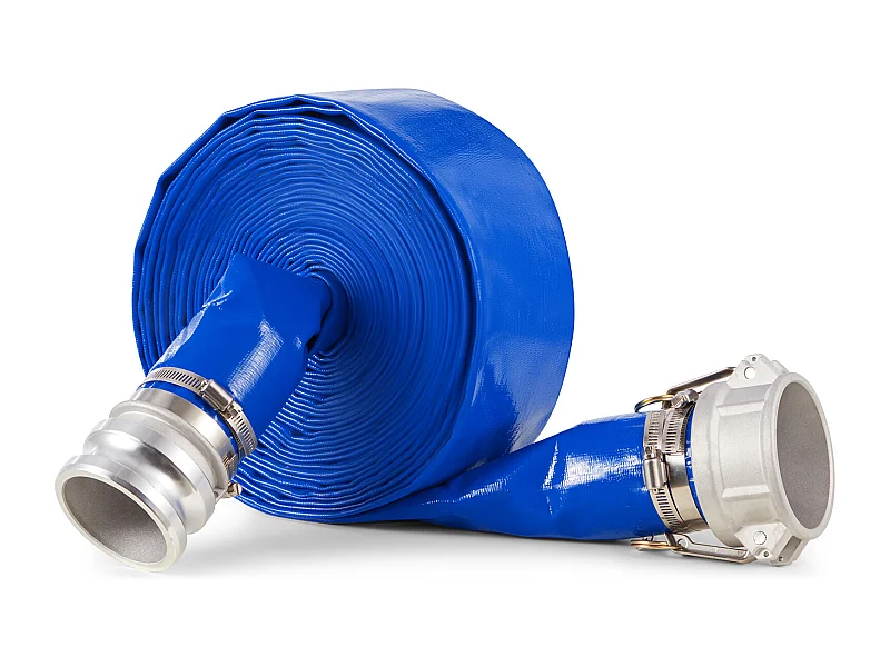 Tuyau de Lavage à Contre-Courant SucceBuy, 76,2mmx15,24m, PVC Bleu, Raccordements Complets, Pour Usines, Piscines, Chantiers de construction