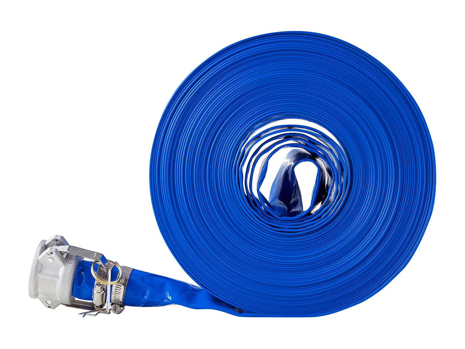 Tuyau de Lavage à Contre-Courant SucceBuy, 38,1mmx30,48m, PVC Bleu, Raccordements Complets, Pour Usines, Piscines, Chantiers de construction