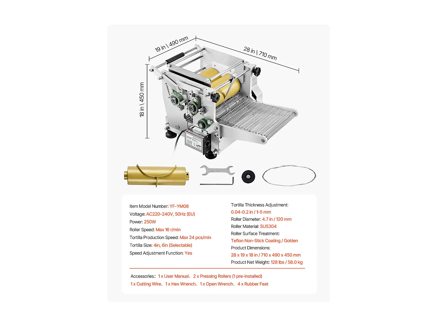 Máquina Automática para Tortillas SucceBuy, de Maíz, con Dos Moldes, para Restaurantes en Casa, Food Trucks, Restaurantes y Cafeterías
