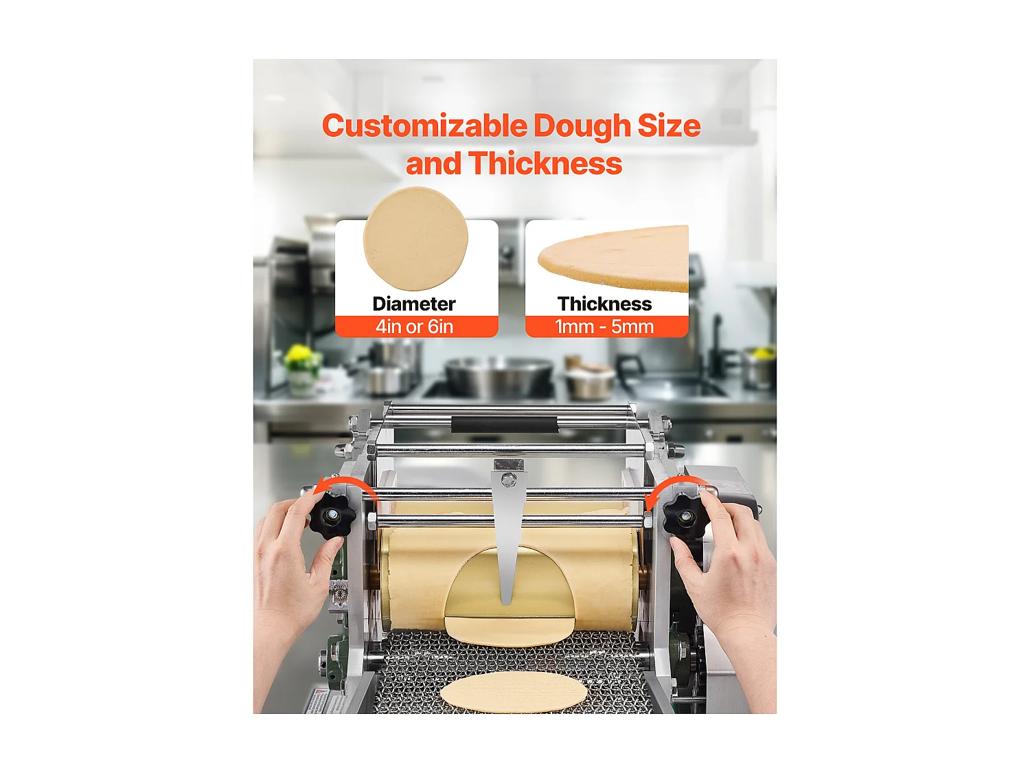 Máquina Automática para Tortillas SucceBuy, de Maíz, con Dos Moldes, para Restaurantes en Casa, Food Trucks, Restaurantes y Cafeterías