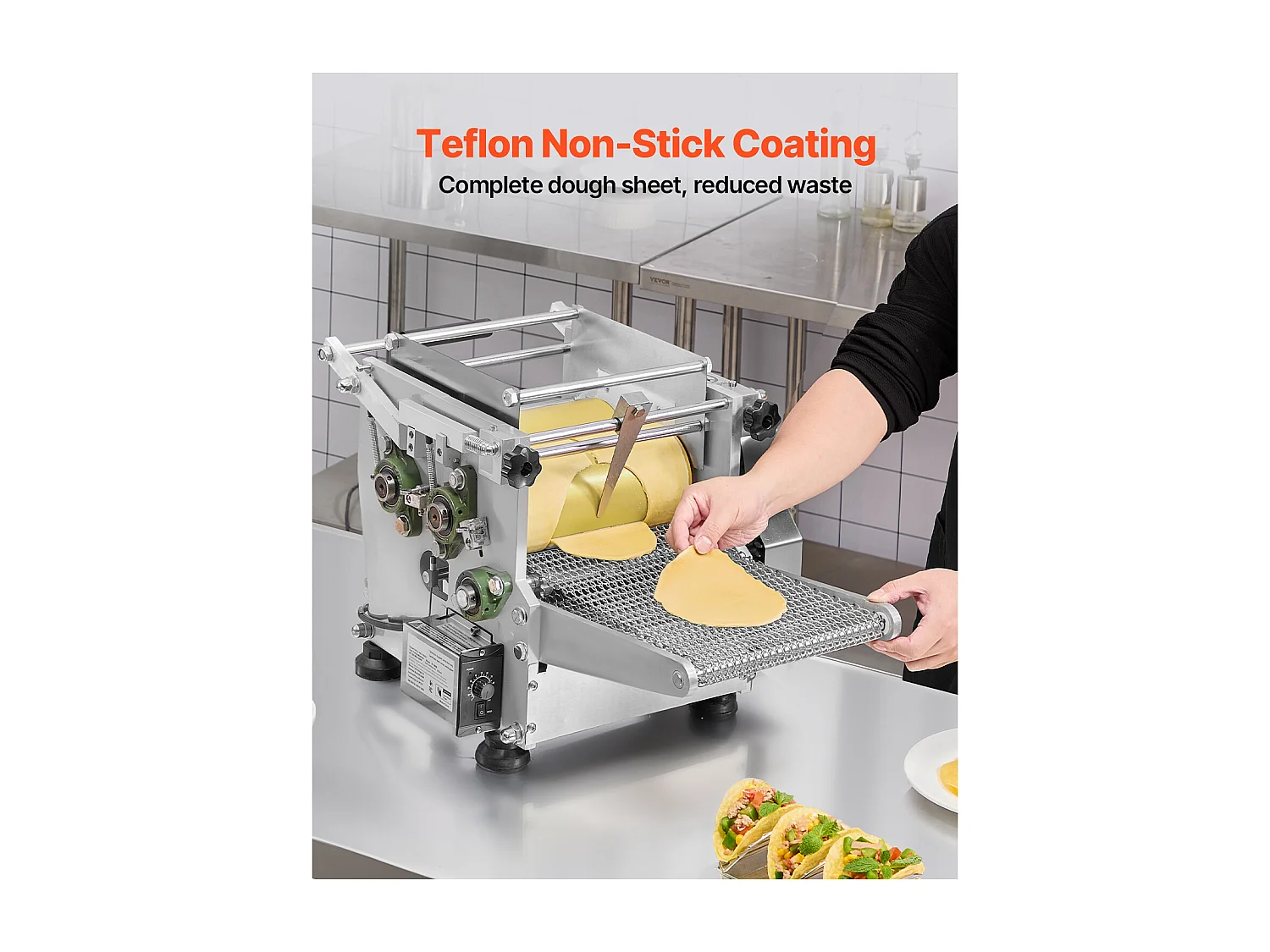 Máquina Automática para Tortillas SucceBuy, de Maíz, con Dos Moldes, para Restaurantes en Casa, Food Trucks, Restaurantes y Cafeterías