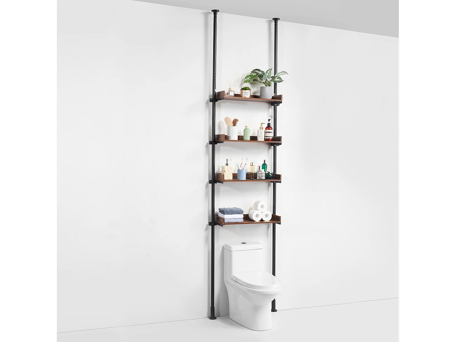 Rangement sur la Toilette SucceBuy, 4 Niveaux, Économiseur d'Espace, Organisateur