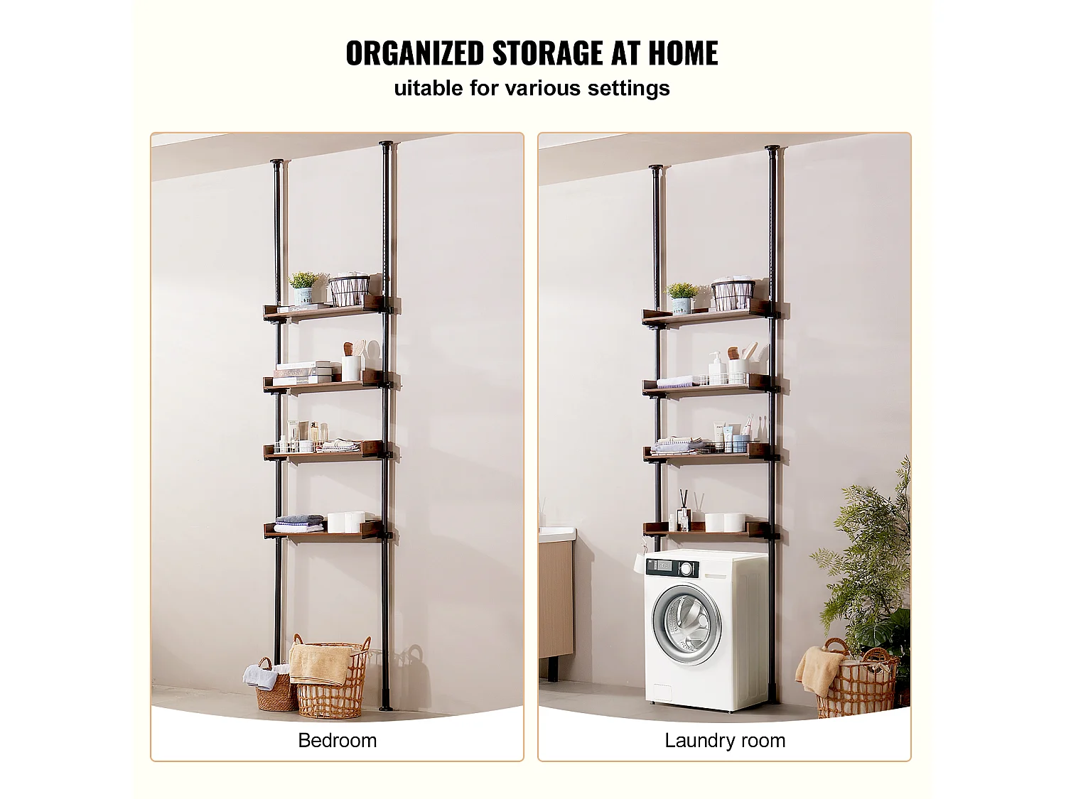 Rangement sur la Toilette SucceBuy, 4 Niveaux, Économiseur d'Espace, Organisateur