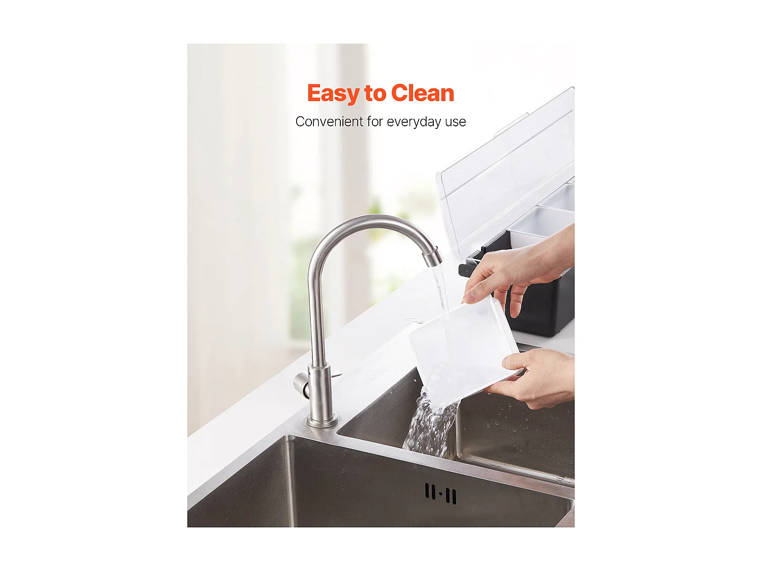 Distributeur d'Épices Réfrigéré SucceBuy, avec 4 Compartiments et Couvercle, 50,3x16,5x11,7 cm