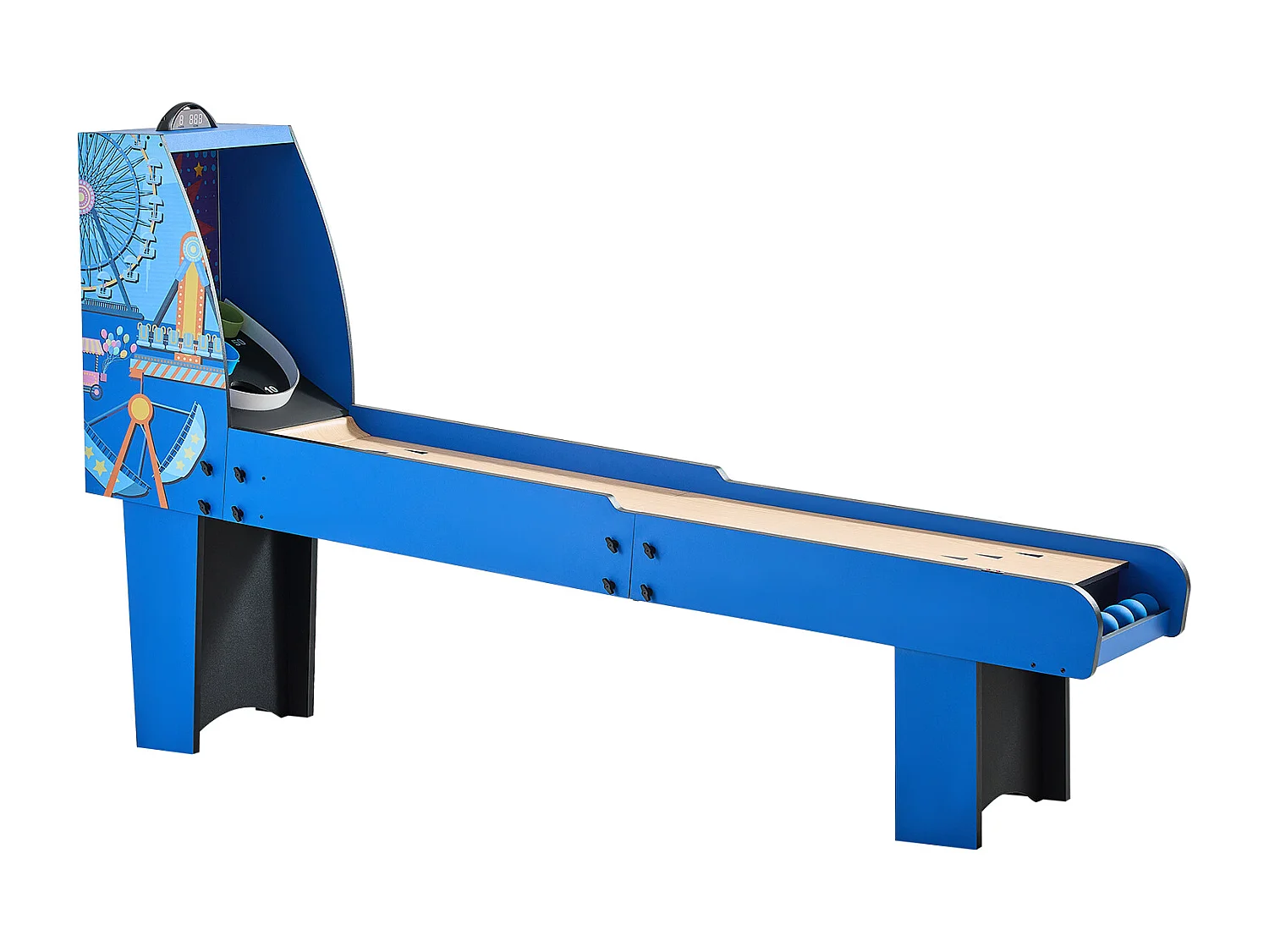 Table de Jeu d'Arcade SucceBuy, Roll & Score 2,4 m, Compteur Électronique, Salle de Jeux Familiale