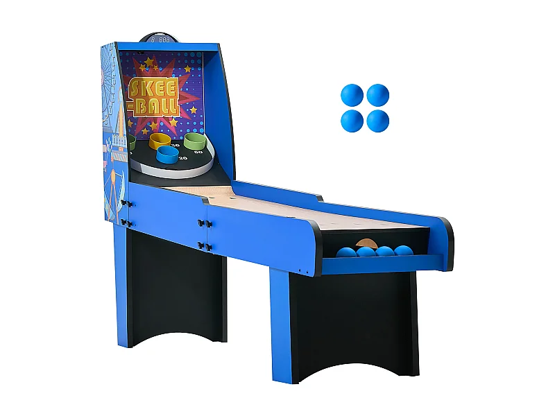 Table de Jeu d'Arcade SucceBuy, Roll & Score 2,4 m, Compteur Électronique, Salle de Jeux Familiale