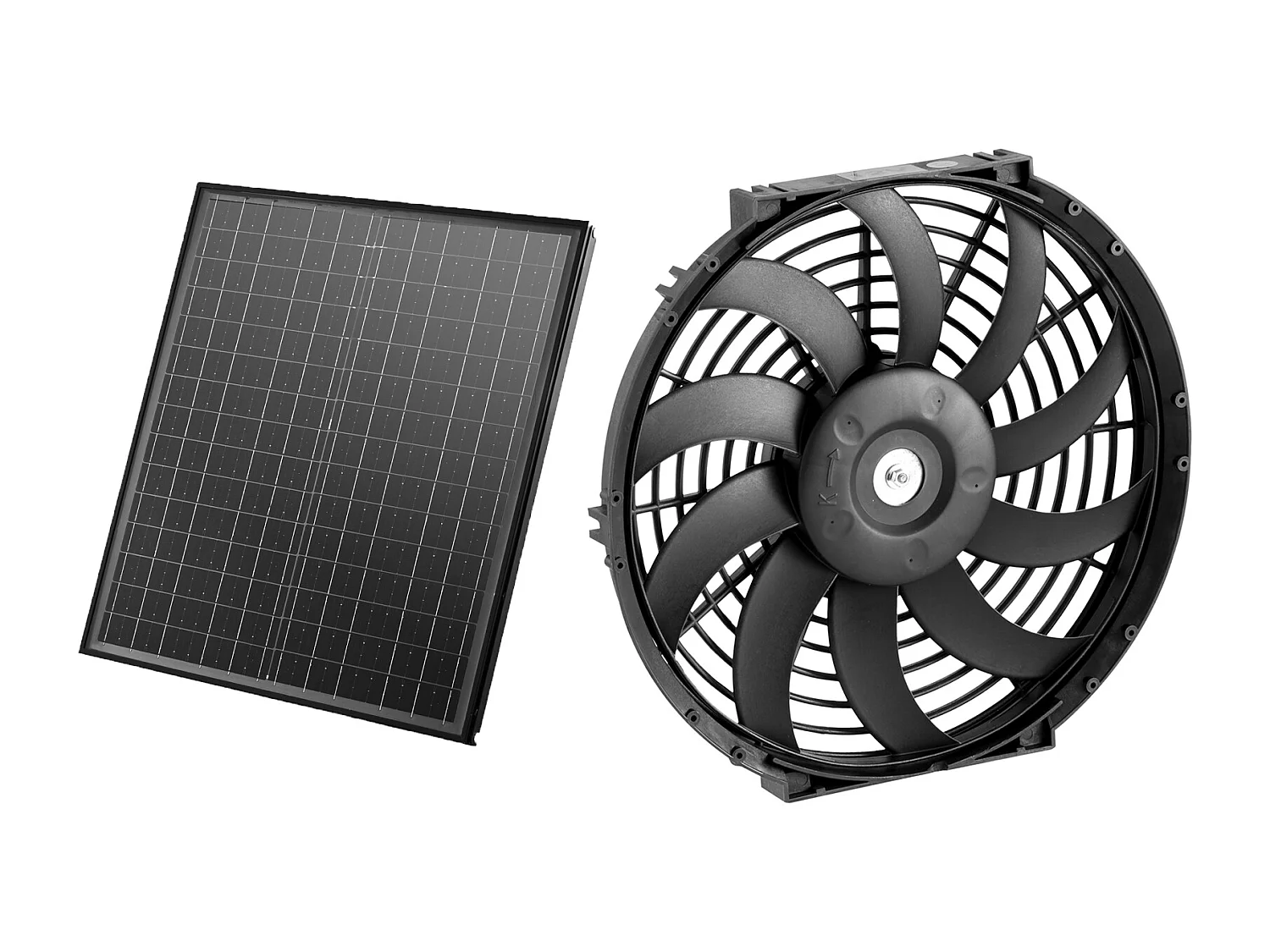 Ventilateur d'Extraction de Grenier SucceBuy, Ventilateur de Pignon, 30,5 cm, 36,8 m³/min avec Thermostat Ajustable