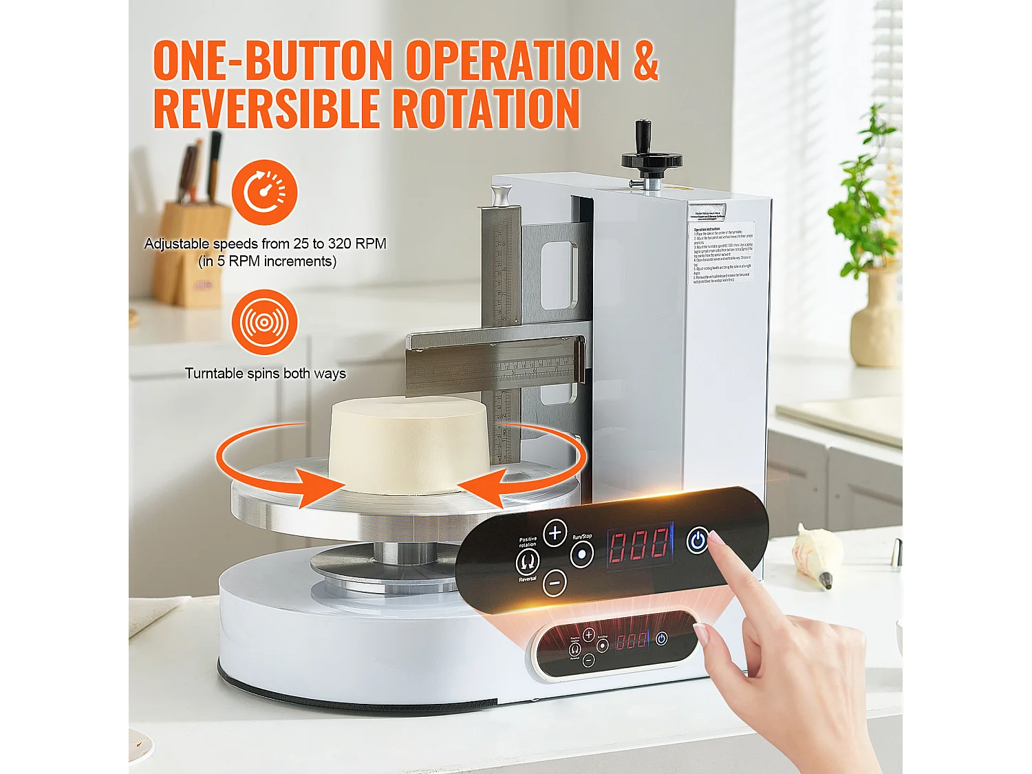 Taartdecoratiemachine SucceBuy, voor Taarten van 10,2-30,5 cm