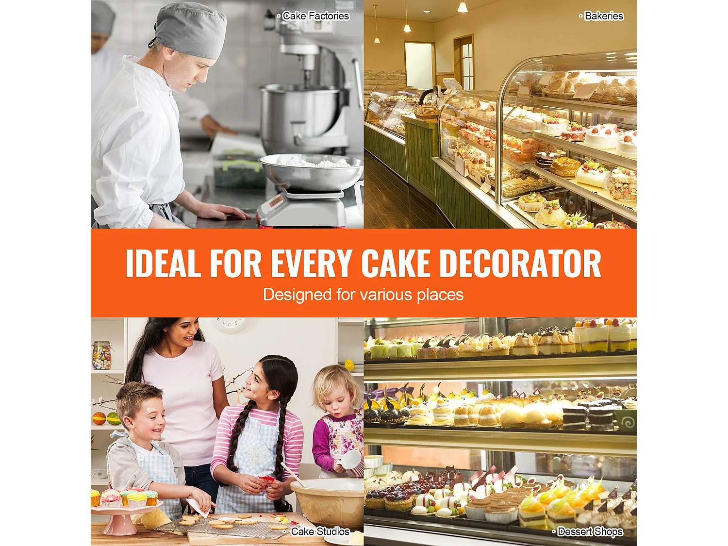 Taartdecoratiemachine SucceBuy, voor Taarten van 10,2-30,5 cm