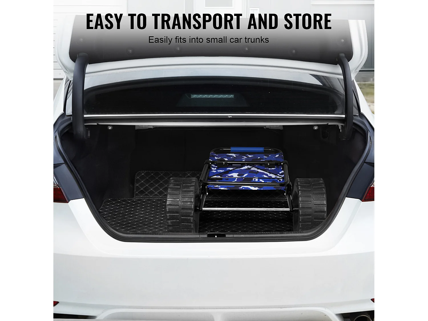 Chariot de Plage avec Grandes SucceBuy, 25 cm PE Solid Wheels pour la Plage et le Jardinage