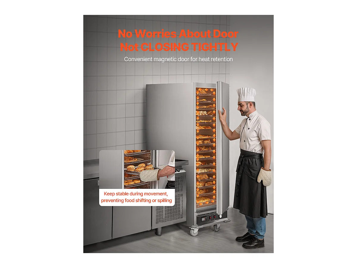 Plaatverwarmer SucceBuy, 16-Laags Concessiekast, met Waterbak om op te Warmen, voor Kantine