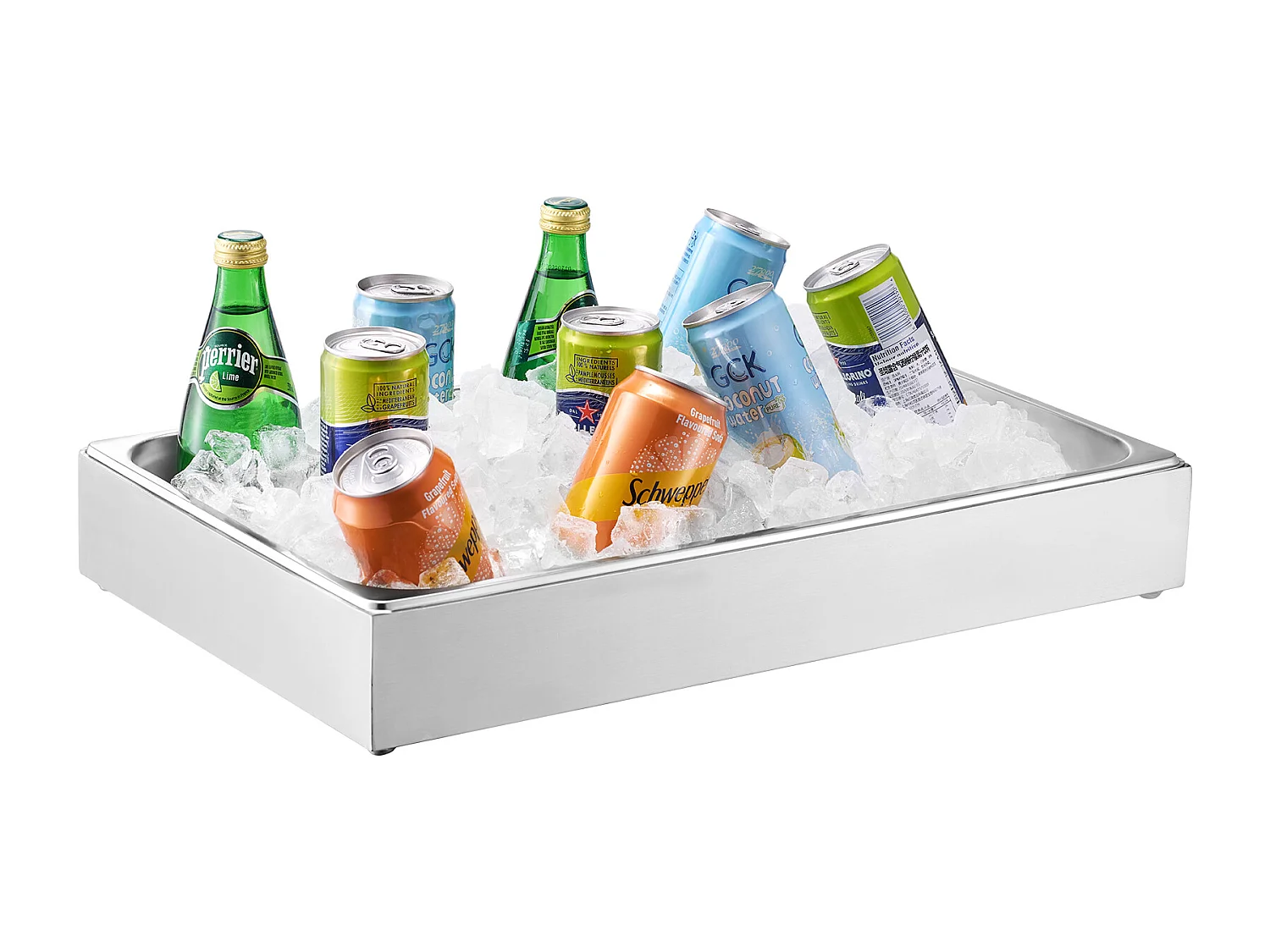 Voedselpresentatiebak voor op het Aanrecht SucceBuy, met Deksel voor Kruiden, Roestvrij Staal, Robuust en Eenvoudig te Reinigen