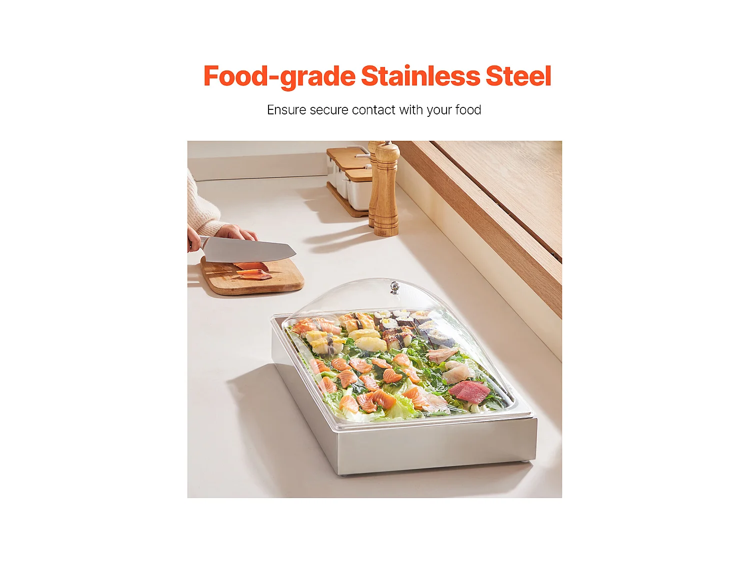 Distributeur d'Épices SucceBuy, avec 1 Compartiment et Couvercle Incurvé, 1 Compartiment