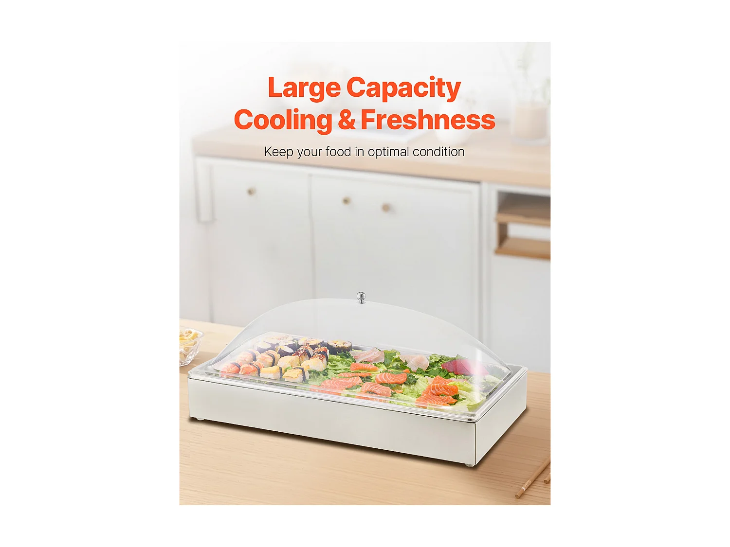 Kruidendispenser SucceBuy, met 1 Compartiment en Gebogen Deksel, 1 Compartiment, Roestvrij Staal, Robuust en Eenvoudig te Reinigen