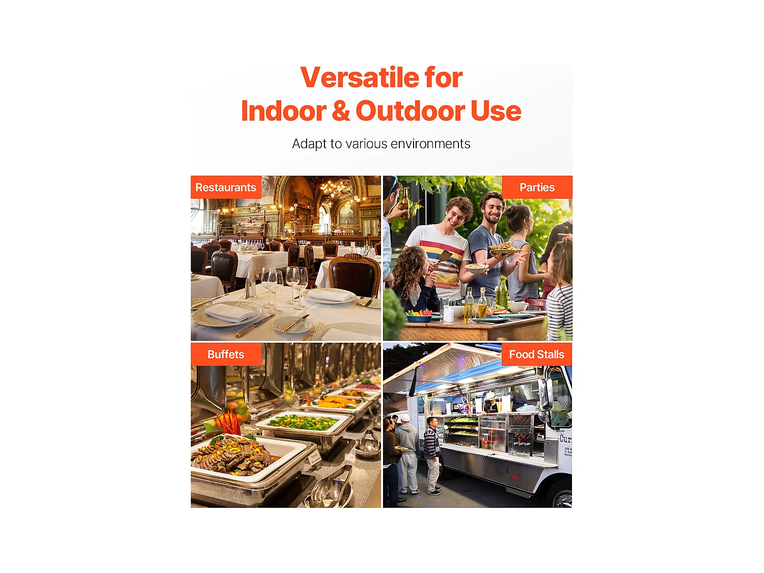 Contenedor de Exhibición Alimentaria de Mostrador SucceBuy, con Plato de 5 Recipientes de Condimentos