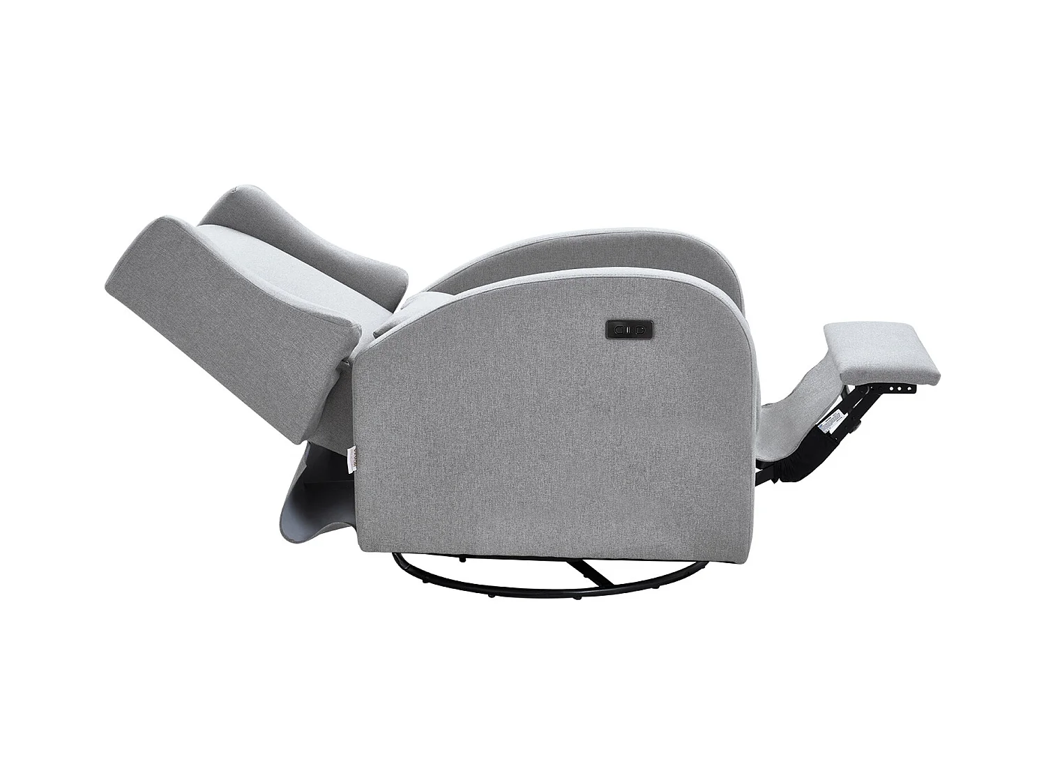 Fauteuil Inclinable et Pivotant Électrique SucceBuy, à Angle Réglable, Gris Clair