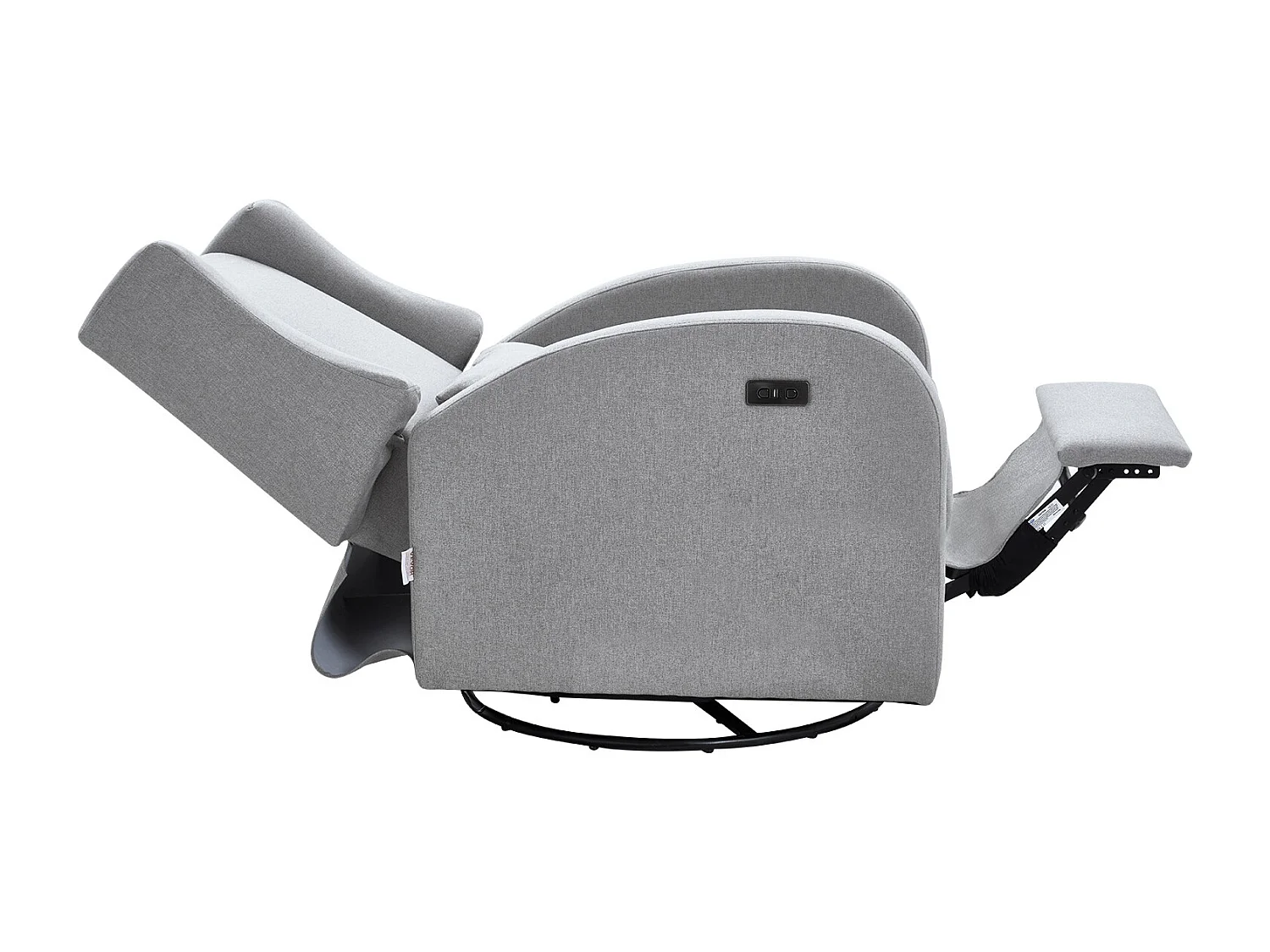 Fauteuil Inclinable et Pivotant Électrique SucceBuy, à Angle Réglable, Gris Clair