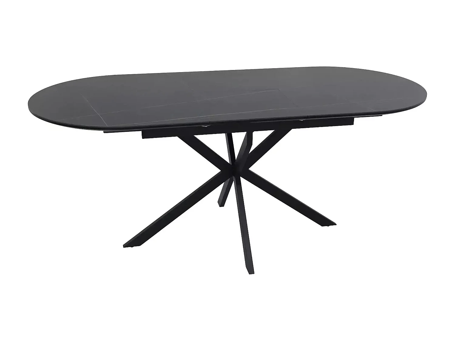 Table à manger Gaston Premium XL (75x140-180)/Extensible/Céramique/Noir