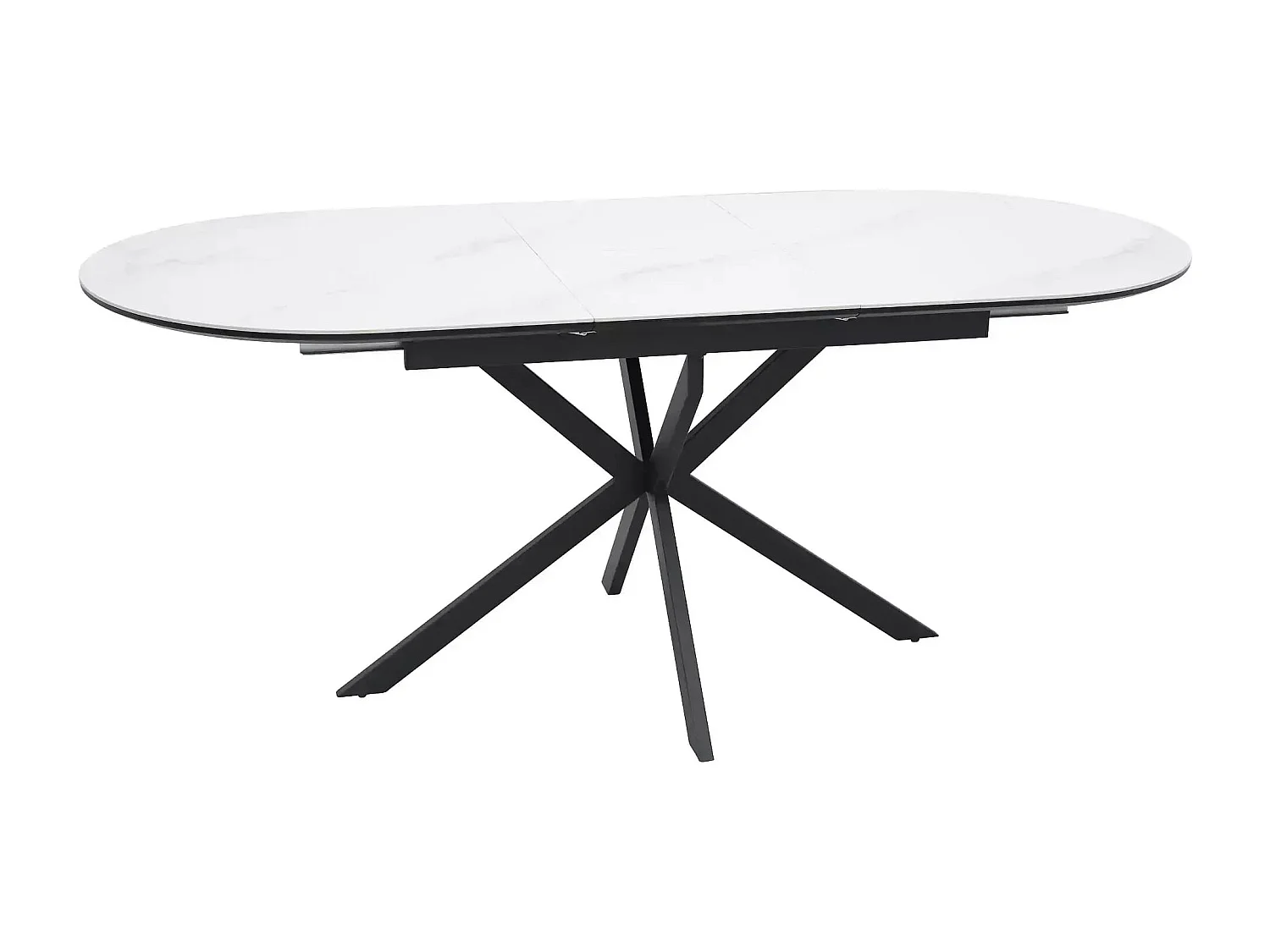 Table à manger Gaston Premium XL (75x140-180)/Extensible/Céramique/Blanc
