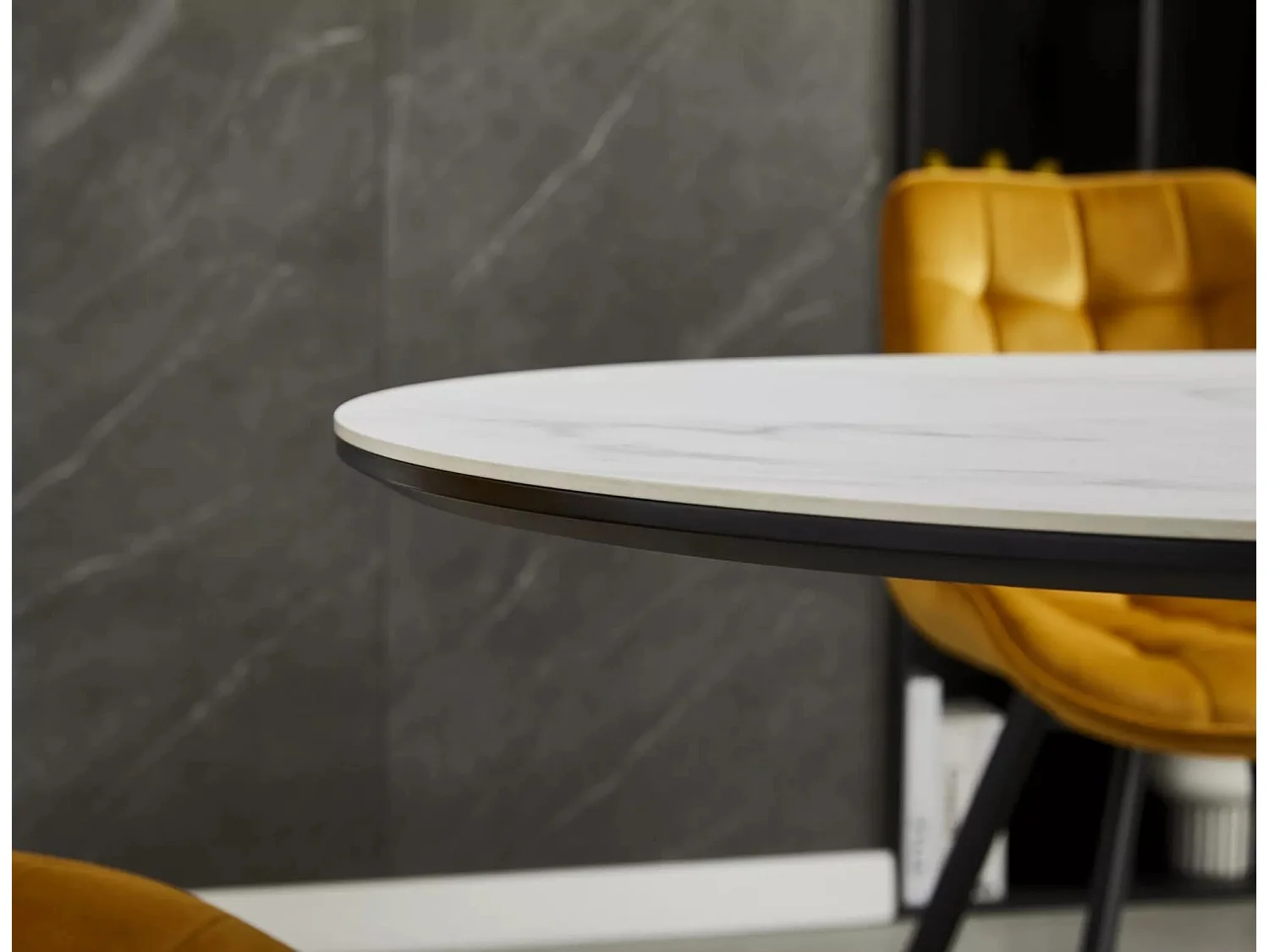 Table à manger Gaston Premium XL (75x140-180)/Extensible/Céramique/Blanc